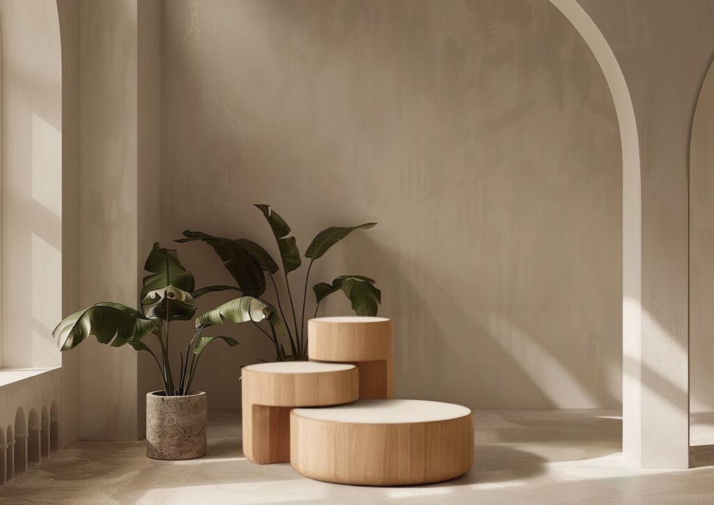 Ξύλινο σετ τραπεζάκια σαλονιού GKMOBILI 